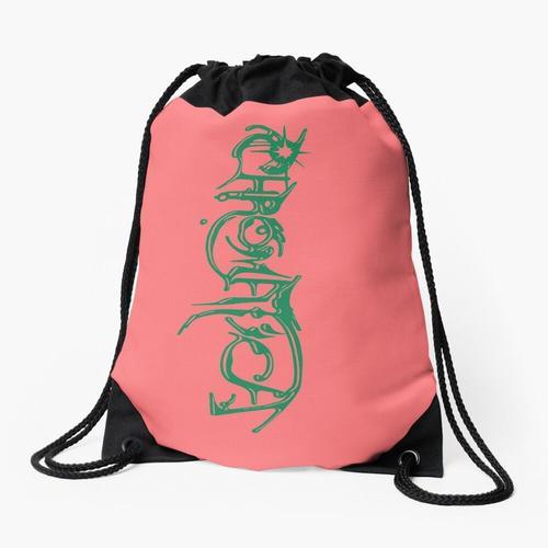 Sac à dos Logo Lady Gaga Chromatica (vert chromé sur rose) Sac à cordon pour le sport cadeau