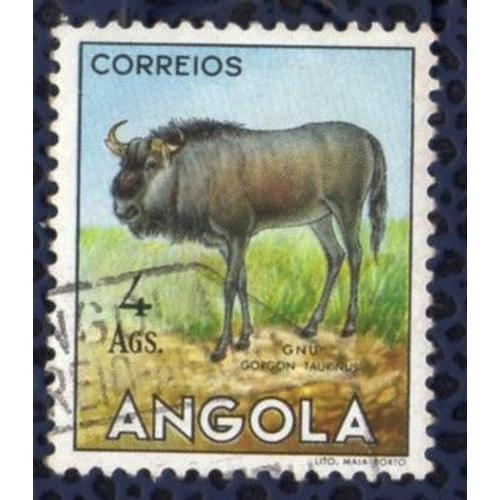 Angola 1953 Oblitéré Used Animaux Sauvages Gnu Gnou Bovidé