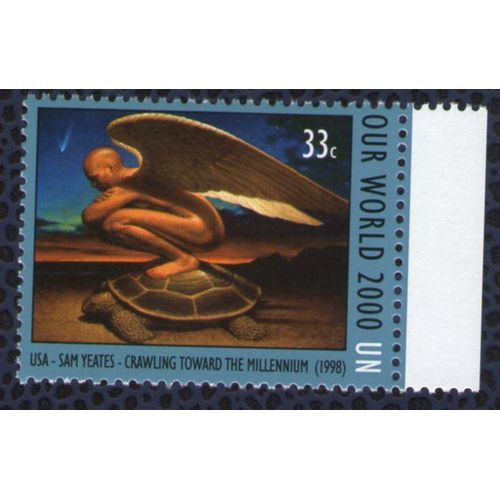Nations Unies 2000 Onu Neuf Sam Yeates Peinture Crawling Toward The Millennium