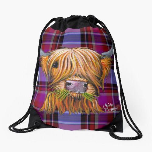 Sac à dos Vache écossaise des Highlands 'TARTAN Little VIKiNG P' par SHiRLeY MacARTHuR Sac à cordon pour le sport cadeau