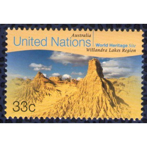 Nations Unies 1999 Onu Neuf Patrimoine Mondial Willandra Lakes Australia World Heritage Site