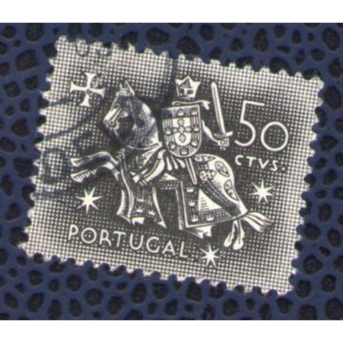 Portugal 1953 Oblitéré Rond Used Stamp Chevalier Sceau Du Roi D. Dinis 50 Centavos