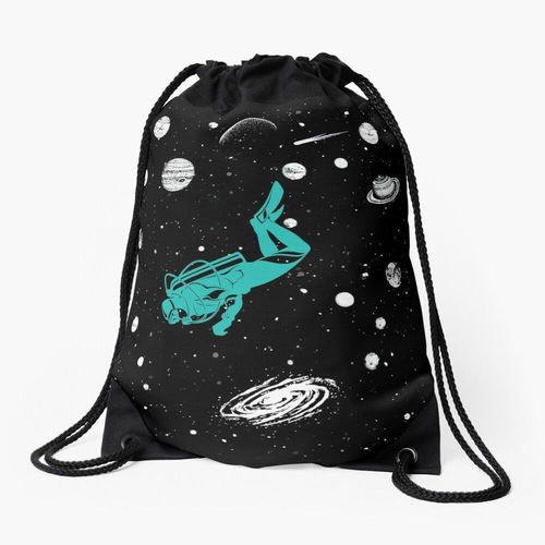 Sac à dos Plongée sous-marine dans le système solaire de Saturne Space Scuba Diver Sac à cordon pour le sport cadeau