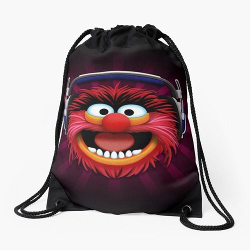 Sac à dos Animal Muppet portant un casque Sac à cordon pour le sport cadeau