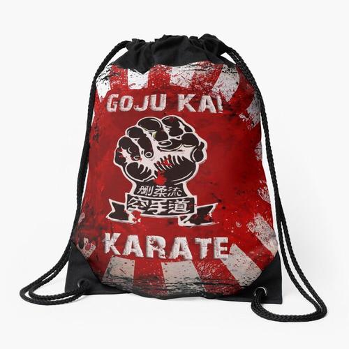 Sac à dos Emblème Goju Kai et drapeau Budo - Art du karaté, conception des arts martiaux Sac à cordon pour le sport cadeau