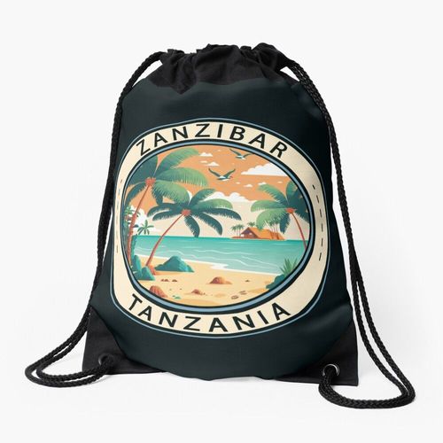 Sac à dos Insigne de cabane de Zanzibar en Tanzanie Sac à cordon pour le sport cadeau