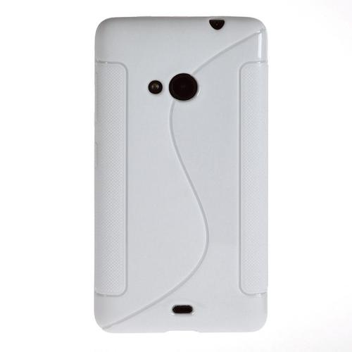 Coque Microsoft Lumia 535 Silicone Grip-Blanc