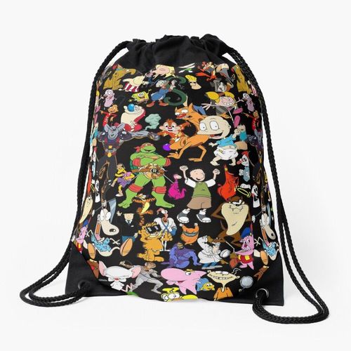 Sac à dos Rétro dessins animés Razmoket années 80 90 émission de télévision dessin animé rockos vie Sac à cordon pour le sport cadeau