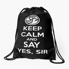 Sac À Dos "Gardez Votre Calme Et Dites Oui Monsieur" Bdsm Kink Dom/Sub Sac À Cordon Pour Le Sport Cadeau