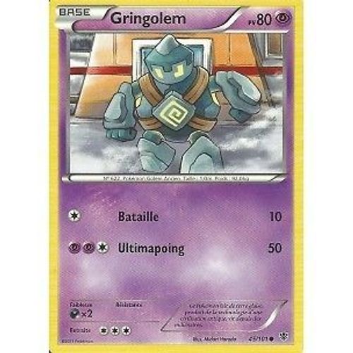 Carte Pokémon Explosion Plasma Gringolem 45/101