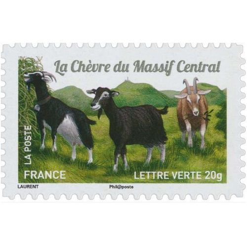 Timbre Oblitéré La Chevre Du Massif Central