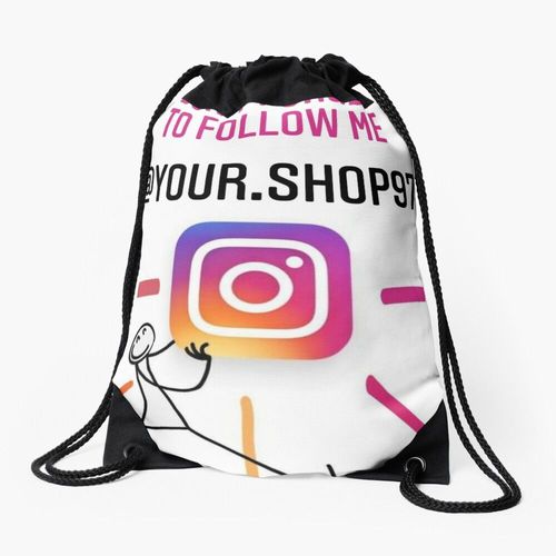 Sac à dos Suivez-moi sur Instagram. Sac à cordon pour le sport cadeau