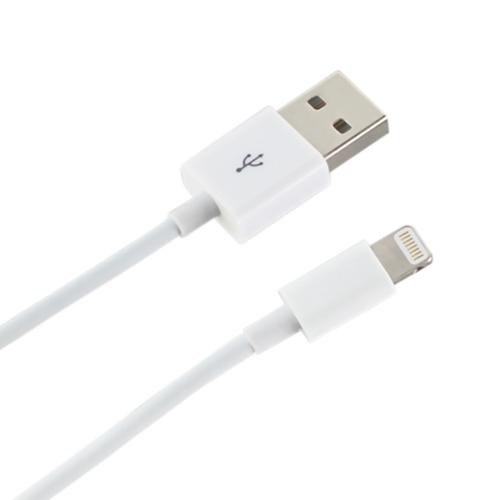 REIKO 0,9m Câble Data USB 2.0/Lightning 8-Pin Transfert de Données Chargement Recharge Pour iPod Nano 7, iPod Touch 5, iPhone 6/5C/5S/SE, iPad Mini/4, Blanc - Certifié MFI