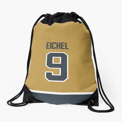 Sac à dos Maillot domicile Jack Eichel des Golden Knights de Vegas, dos Sac à cordon pour le sport cadeau