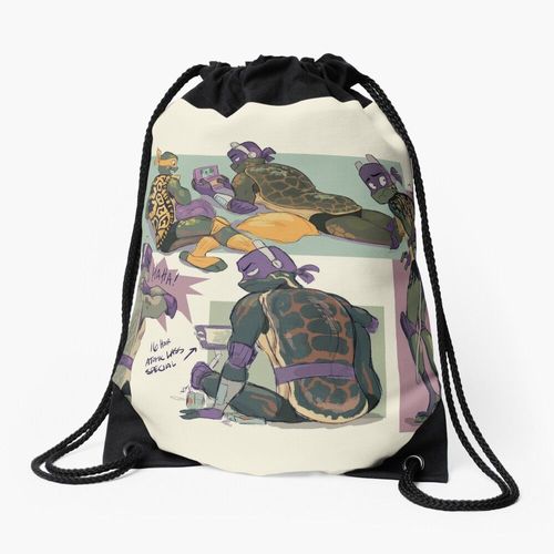Sac à dos Coquilles réalistes - Donnie et Mikey Sac à cordon pour le sport cadeau