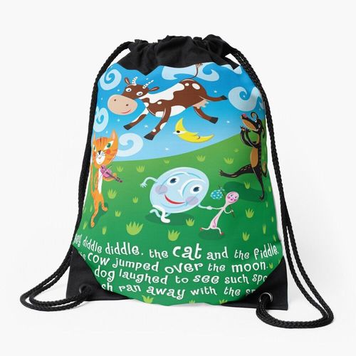 Sac à dos Hey Diddle Diddle - comptines Sac à cordon pour le sport cadeau
