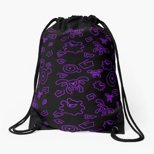 Sac à dos Motif fantôme Animal Jam (noir et violet) Sac à cordon pour le sport cadeau