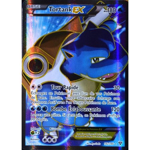 Carte Pokémon 142/146 Tortank-Ex 180 Pv Full Art Xy Neuf Fr