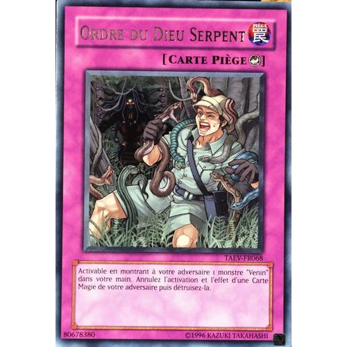 Carte Yu-Gi-Oh Taev-Fr068 Ordre Du Dieu Serpent Neuf Fr
