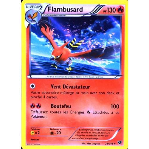 Carte Pokémon 28/146 Flambusard 130 Pv Xy Neuf Fr