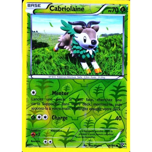 Carte Pokémon 18/146 Cabriolaine 70 Pv Xy Neuf Fr