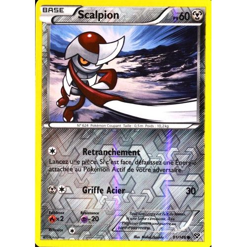 Carte Pokémon 81/146 Scalpion 60 Pv Xy Neuf Fr