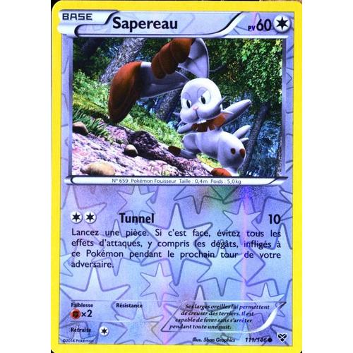 Carte Pokémon 111/146 Sapereau 60 Pv Xy Neuf Fr