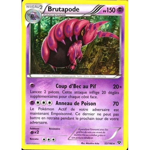 Carte Pokémon 53/146 Brutapode 150 Pv Xy Neuf Fr