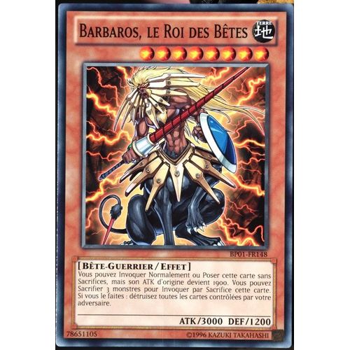 Carte Yu-Gi-Oh Bp01-Fr148 Barbaros, Le Roi Des Bêtes (Beast King Barbaros) - Commune Neuf Fr