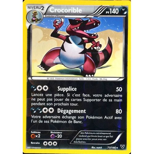 Carte Pokémon 71/146 Crocorible 140 Pv Xy Neuf Fr