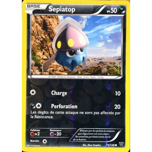 Carte Pokémon 75/146 Sepiatop 50 Pv Xy Neuf Fr