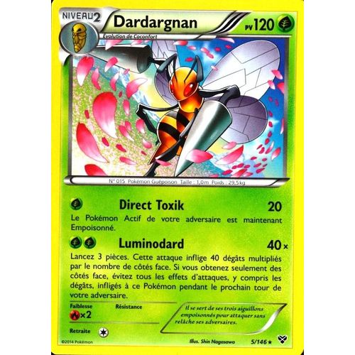 Carte Pokémon 5/146 Dardargnan 120 Pv Xy Neuf Fr