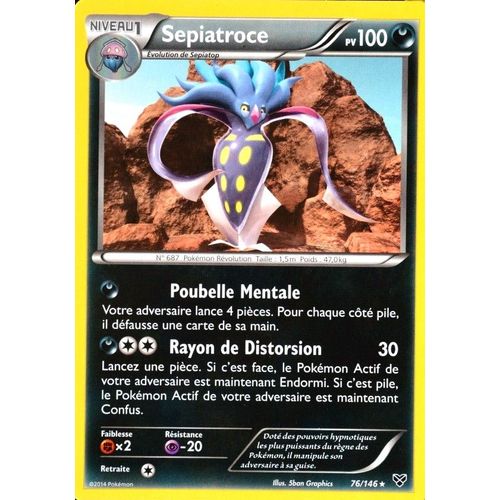 Carte Pokémon 76/146 Sepiatroce 100 Pv Xy Neuf Fr