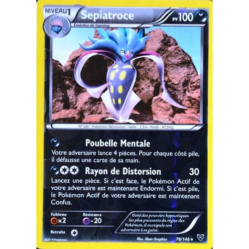 Carte Pokémon 76/146 Sepiatroce 100 Pv Xy Neuf Fr