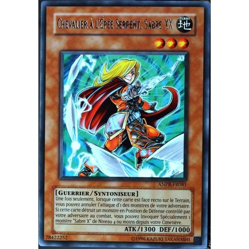 Carte Yu-Gi-Oh Anpr-Fr081 Chevalier À L'epée Serpent, Sabre Xx Neuf Fr