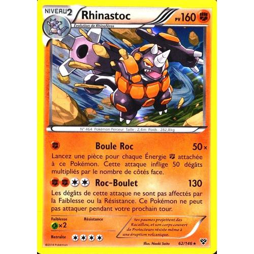 Carte Pokémon 62/146 Rhinastoc 160 Pv Xy Neuf Fr
