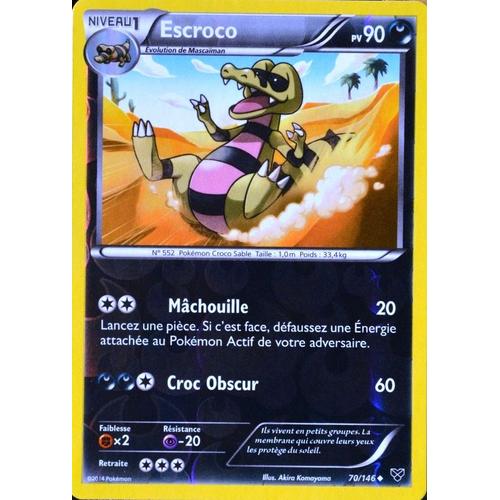 Carte Pokémon 70/146 Escroco 90 Pv Xy Neuf Fr