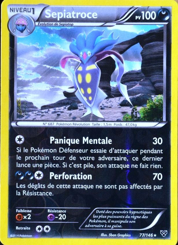 Carte Pokémon 77/146 Sepiatroce 100 Pv Xy Neuf Fr