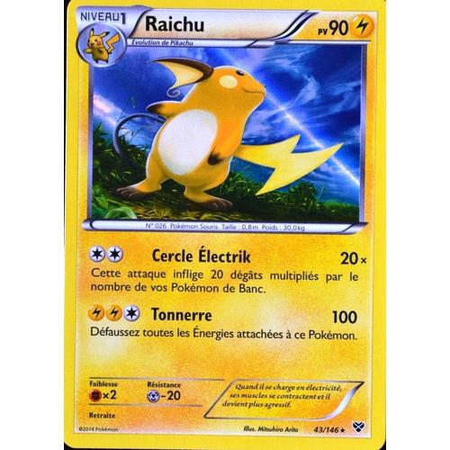 Carte Pokémon 43/146 Raichu 90 Pv Xy Neuf Fr
