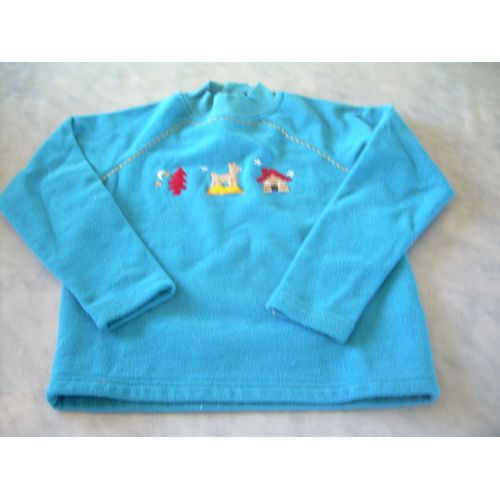 Pull Polaire Bleu Canard Fille 10 Ans