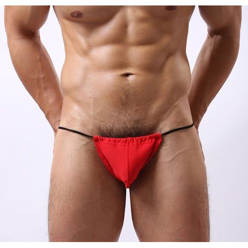 Slip String Cache Rouge  Homme Viril Erotique Underwear Men Man