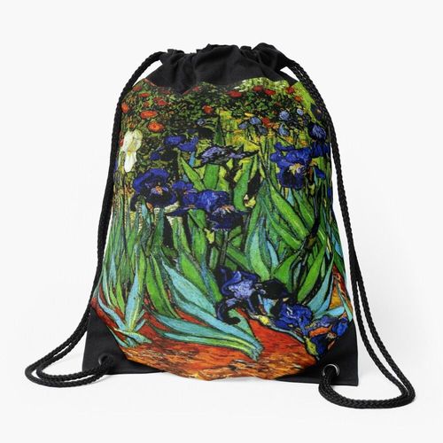 Sac à dos « Iris » de Vincent van Gogh - Vincent van Gogh Inspiré Sac à cordon pour le sport cadeau