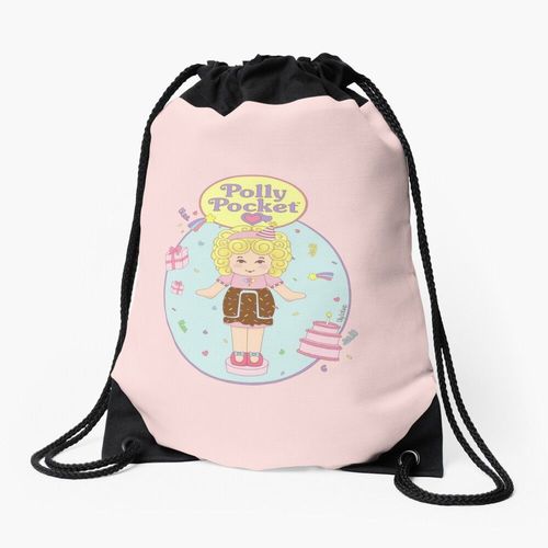 Sac à dos Polly Pocket "Fête d'anniversaire" Sac à cordon pour le sport cadeau