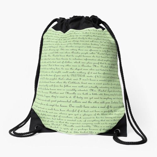 Sac à dos Texte d'Anne? la maison aux pignons verts Sac à cordon pour le sport cadeau
