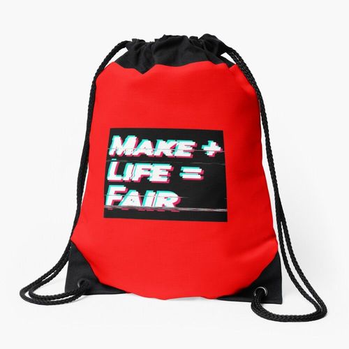Sac à dos MAKE+LIFE=FAIR "rendez votre vie juste" Sac à cordon pour le sport cadeau