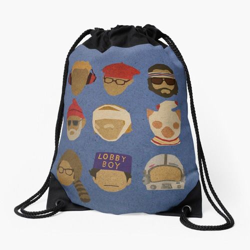 Sac à dos Les chapeaux de Wes Anderson Sac à cordon pour le sport cadeau
