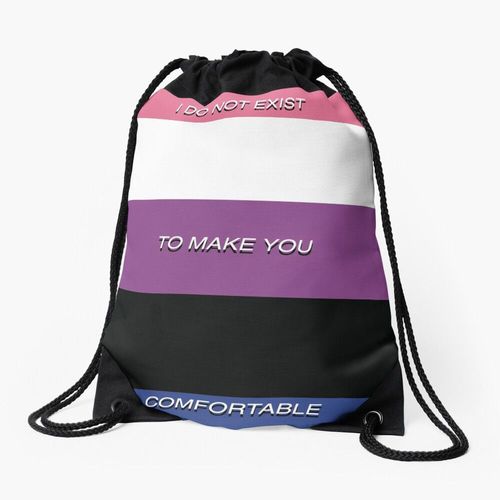Sac à dos Je n'existe pas pour vous mettre à l'aise - Genderfluid Pride Sac à cordon pour le sport cadeau