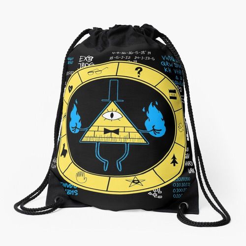 Sac à dos Gravity Falls - Zodiaque Bill Cipher Sac à cordon pour le sport cadeau