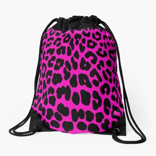 Sac à dos Motif Léopard (rose) Sac à cordon pour le sport cadeau