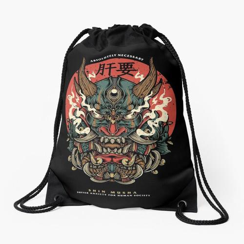 Sac à dos Oni Samouraï Mecha Sac à cordon pour le sport cadeau